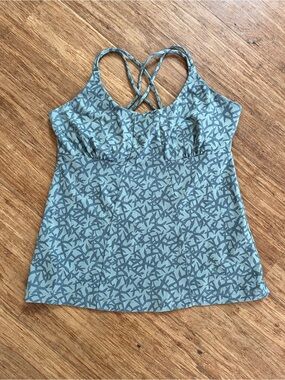 Patagonia Morning Glory Cross-Back Tank, Bird Pattern, Sz M